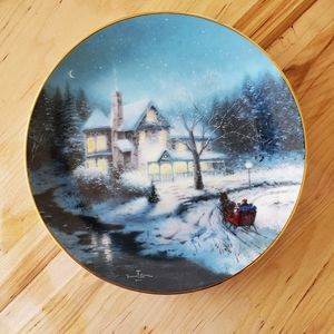 "Moonlit Sleigh Ride" Thomas Kinkade Collectors Plate